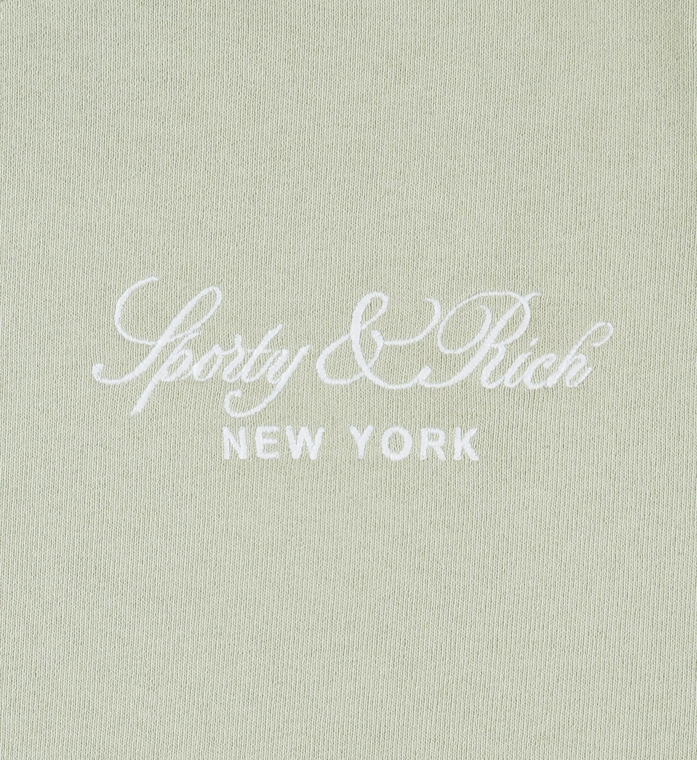 Vendome Embroidered V-Neck Vest - Sage/White sold by Sporty and Rich product image thumbnail 3