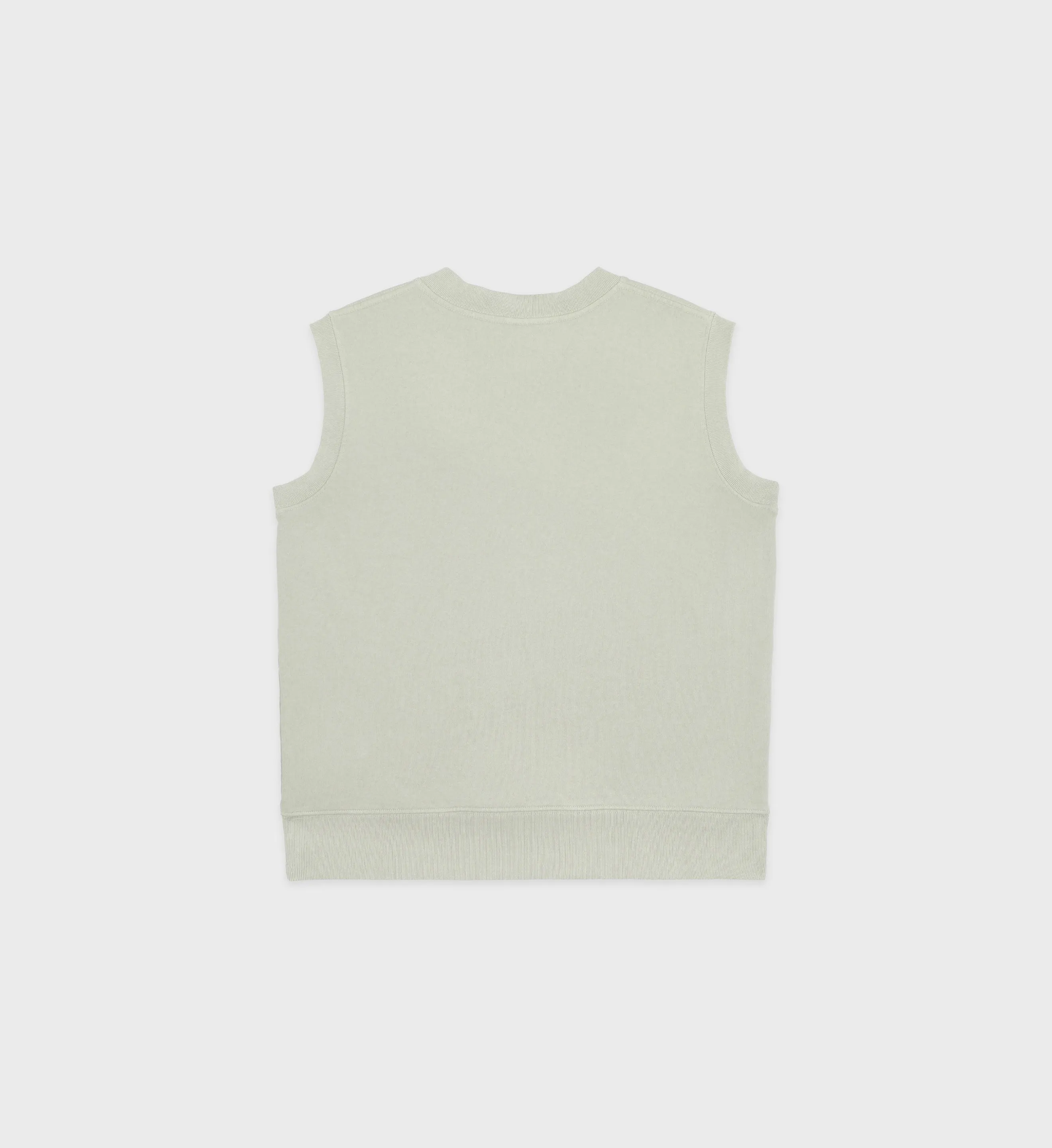 Vendome Embroidered V-Neck Vest - Sage/White sold by Sporty and Rich product image thumbnail 2