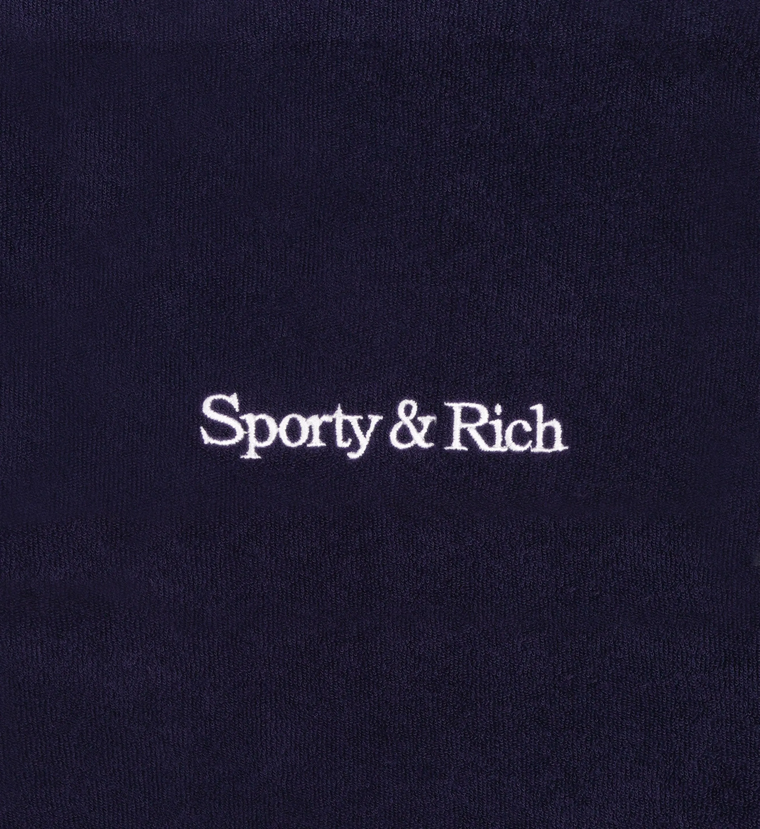 New Serif Terry Track Pant - Navy/White sold by Sporty and Rich product image thumbnail 3