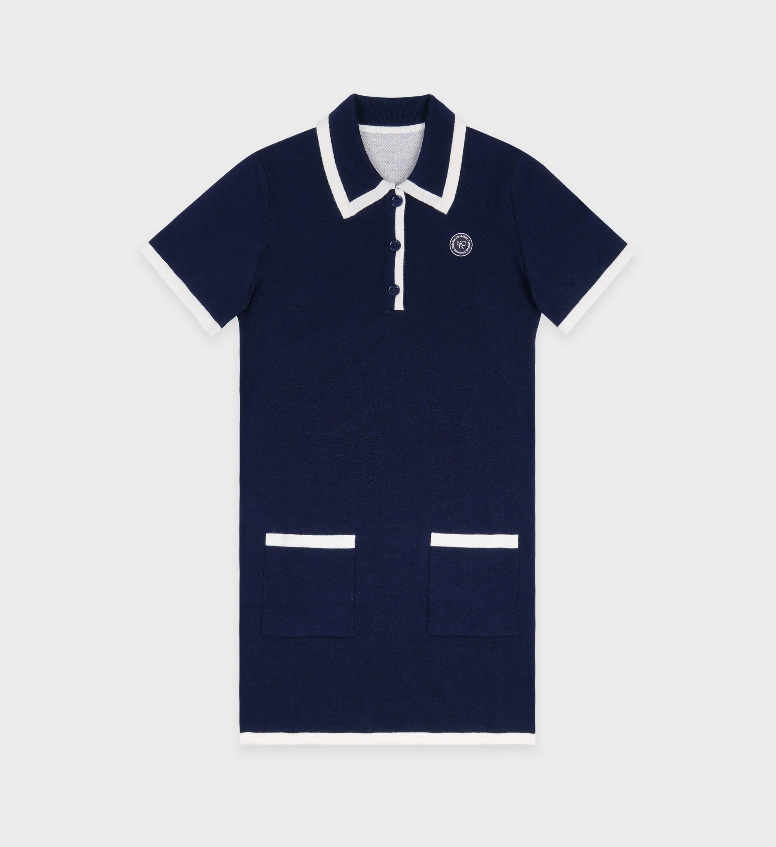 SRHWC Hilary Dress - Navy/Off White sold by Sporty and Rich