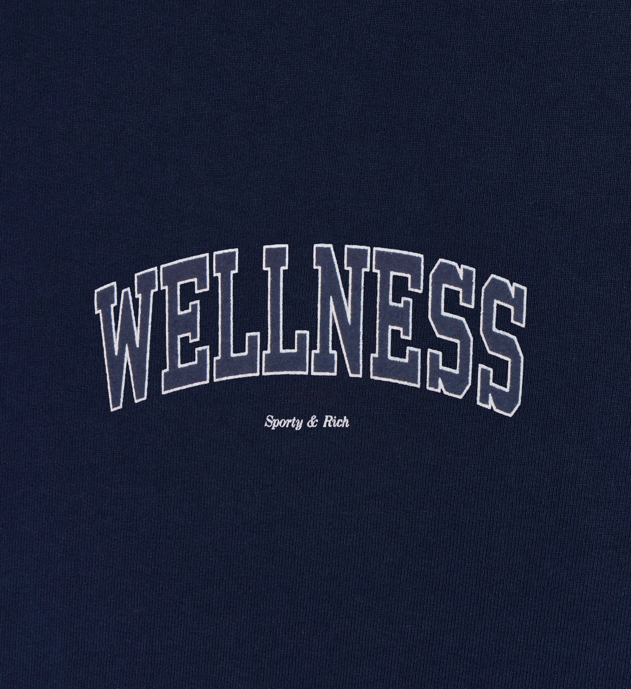 Wellness Ivy Cropped Hoodie - Navy/White sold by Sporty and Rich product image thumbnail 3
