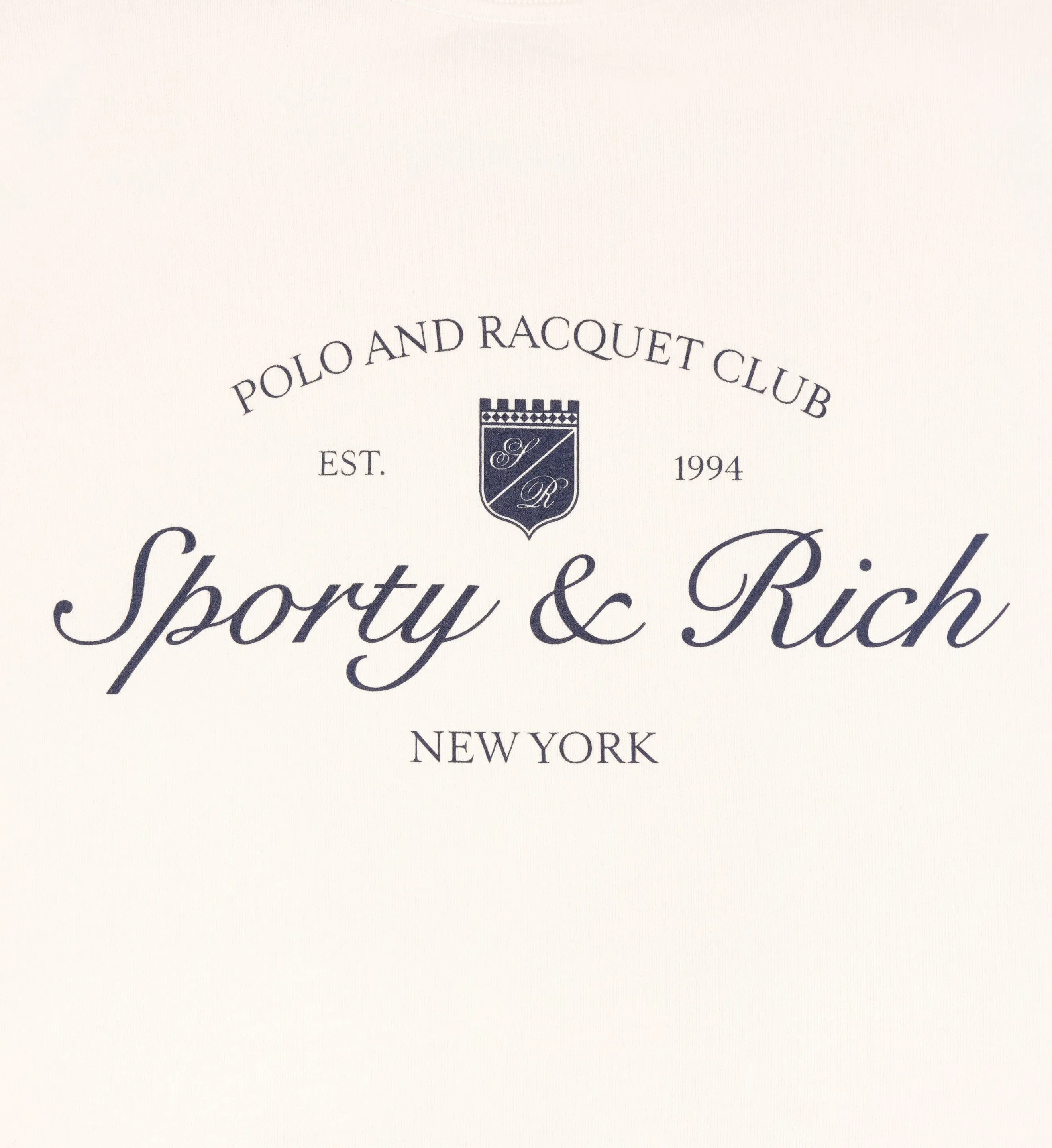 Syracuse Crewneck - Off White/Navy sold by Sporty and Rich product image thumbnail 4