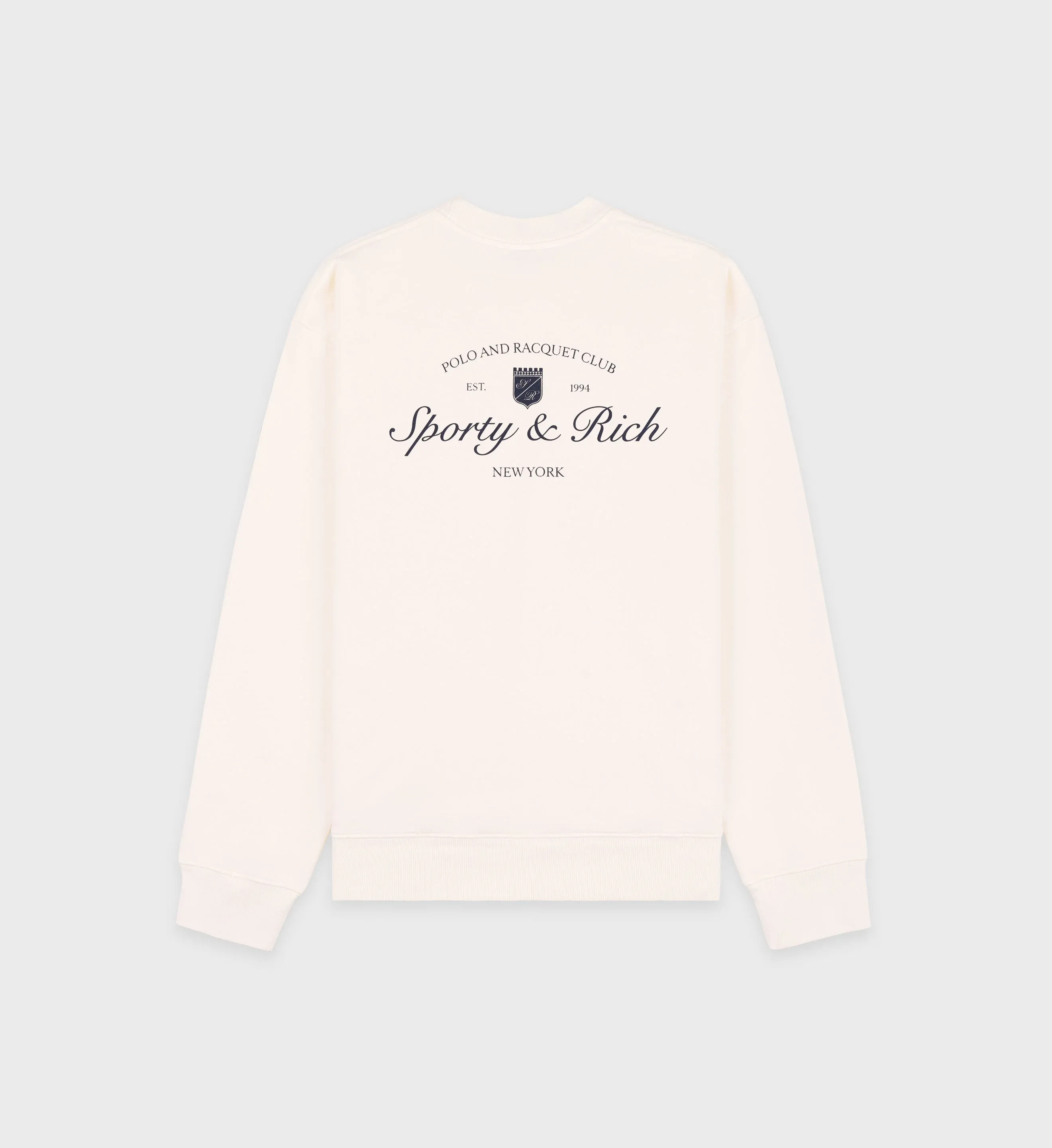 Syracuse Crewneck - Off White/Navy sold by Sporty and Rich product image thumbnail 2