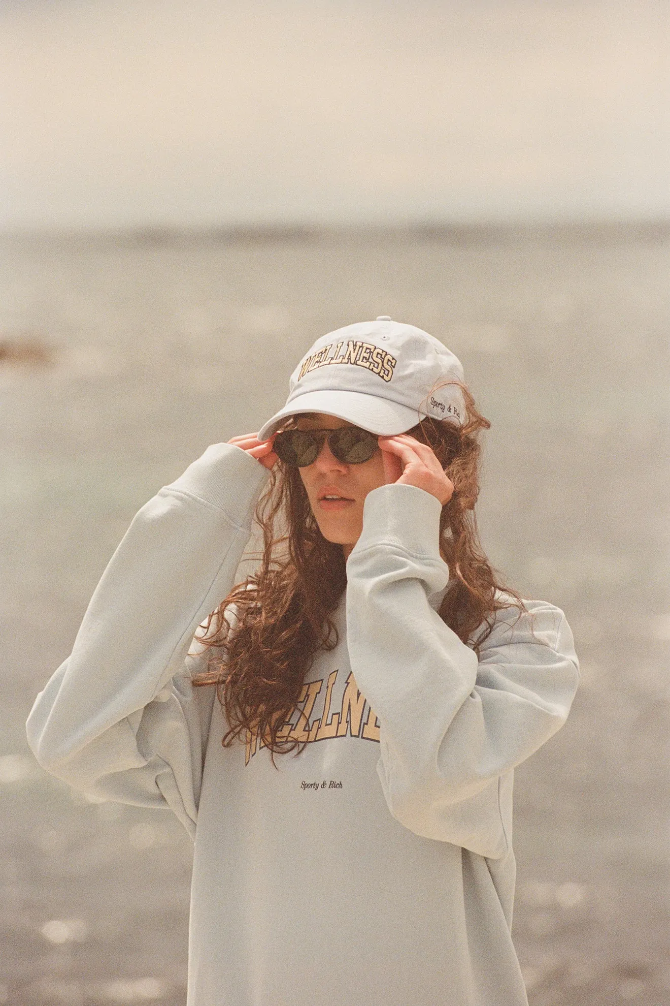 Wellness Ivy Hat - China Blue/Almond sold by Sporty and Rich product image thumbnail 5