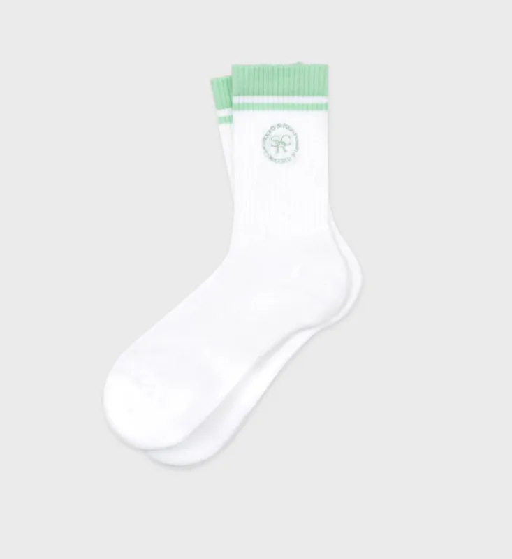 SRHWC Socks - White/Washed Kelly sold by Sporty and Rich