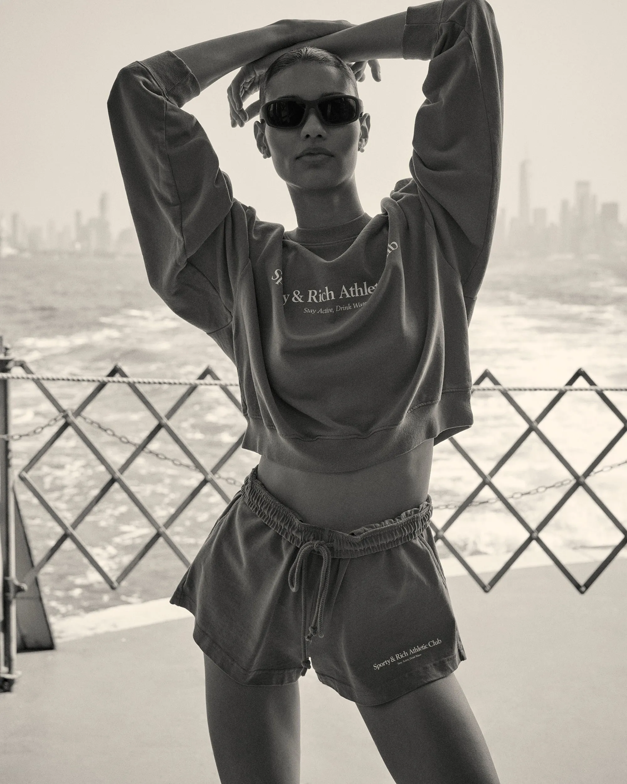 Athletic Club Cropped Crewneck - Cappucino sold by Sporty and Rich product image thumbnail 5