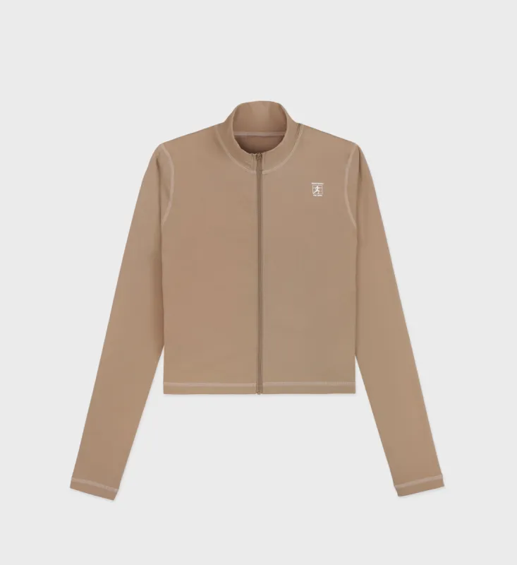 Runner Sports Jacket - Espresso/White sold by Sporty and Rich