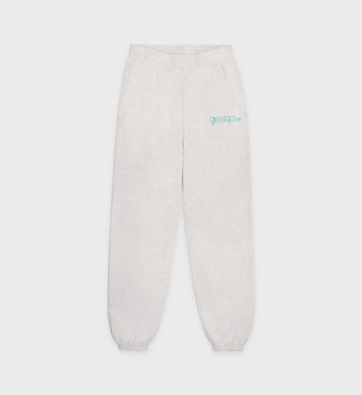 Rizzoli Tennis Sweatpant - Heather Gray/Caribbean sold by Sporty and Rich