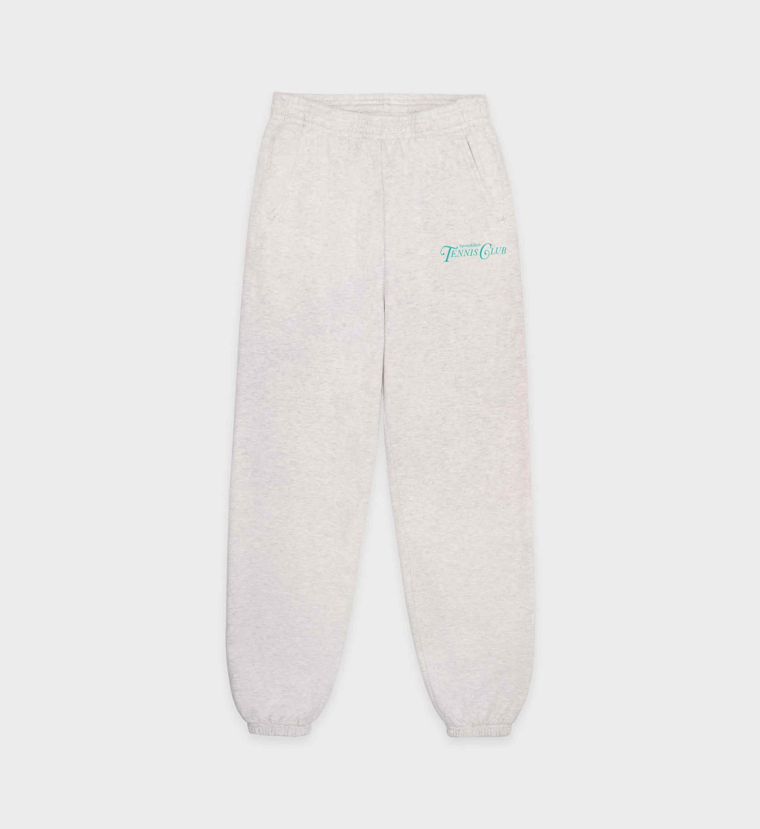 Rizzoli Tennis Sweatpants - Heather Gray/Caribbean sold by Sporty and Rich