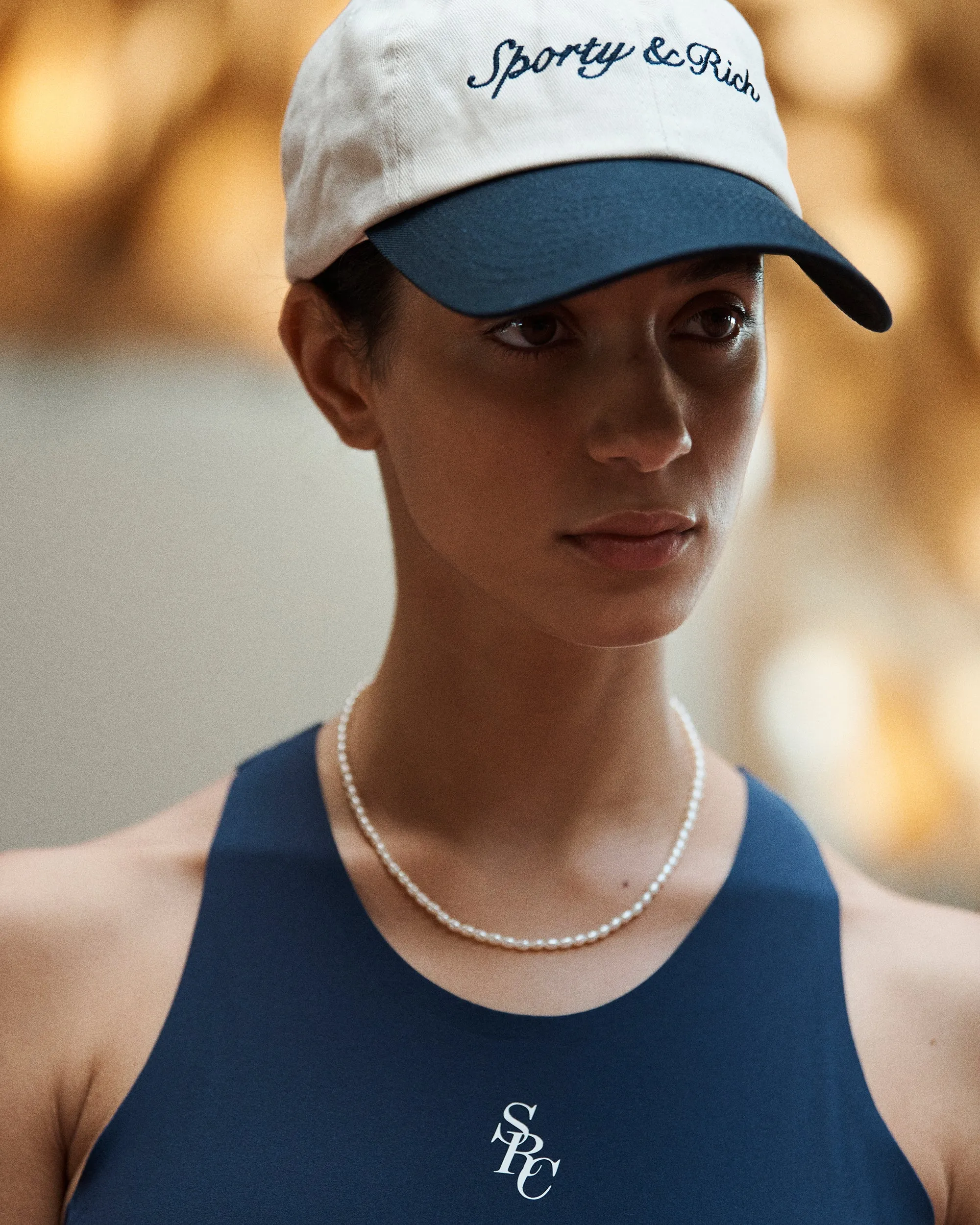 Syracuse Hat - Off White/Navy sold by Sporty and Rich product image thumbnail 4