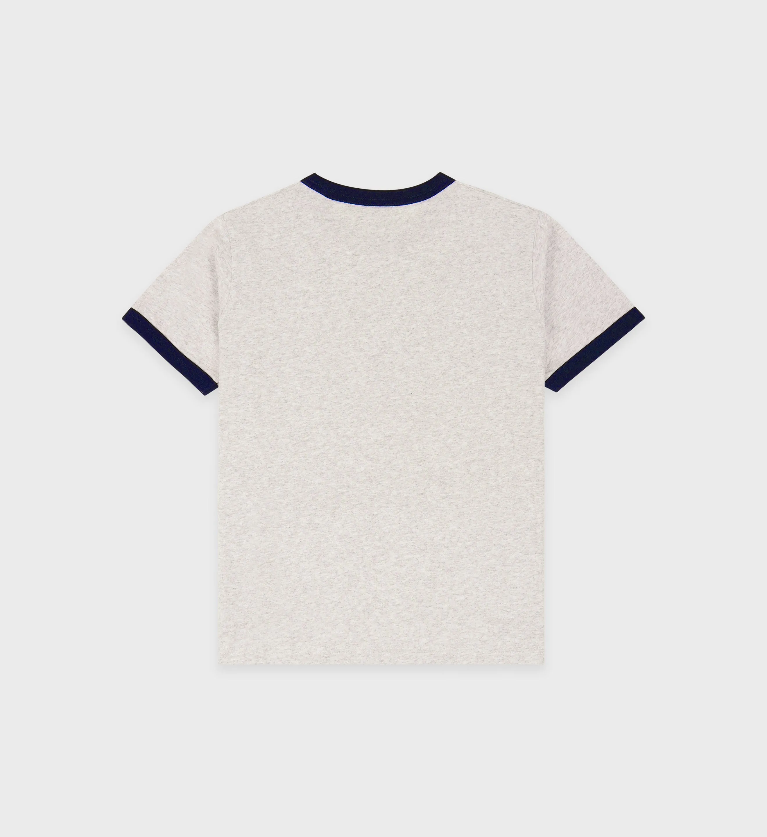 Emblem Ringer Tee - Heather Gray/Navy sold by Sporty and Rich product image thumbnail 2