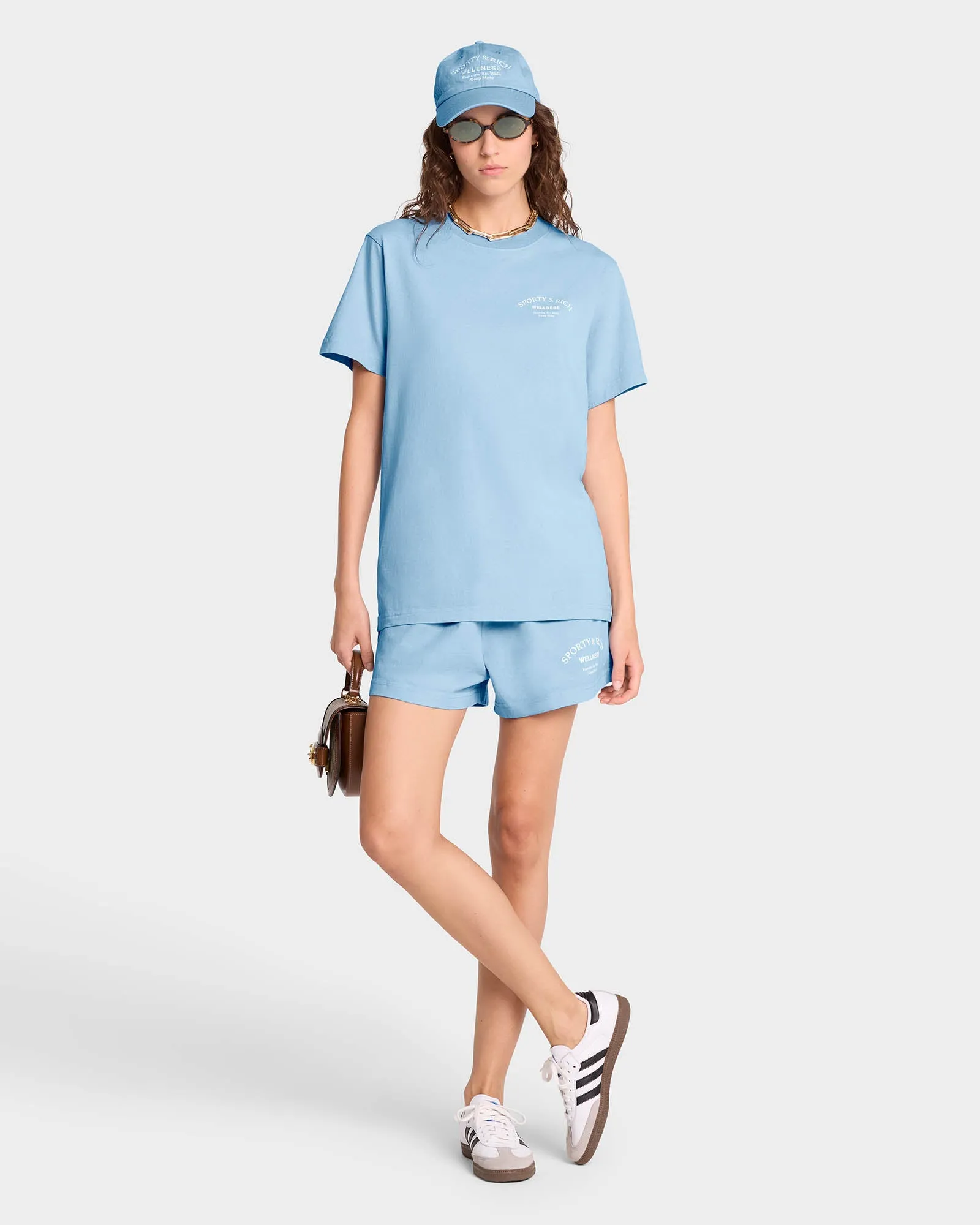 Wellness Studio T-Shirt - Sky Blue/White sold by Sporty and Rich product image thumbnail 3