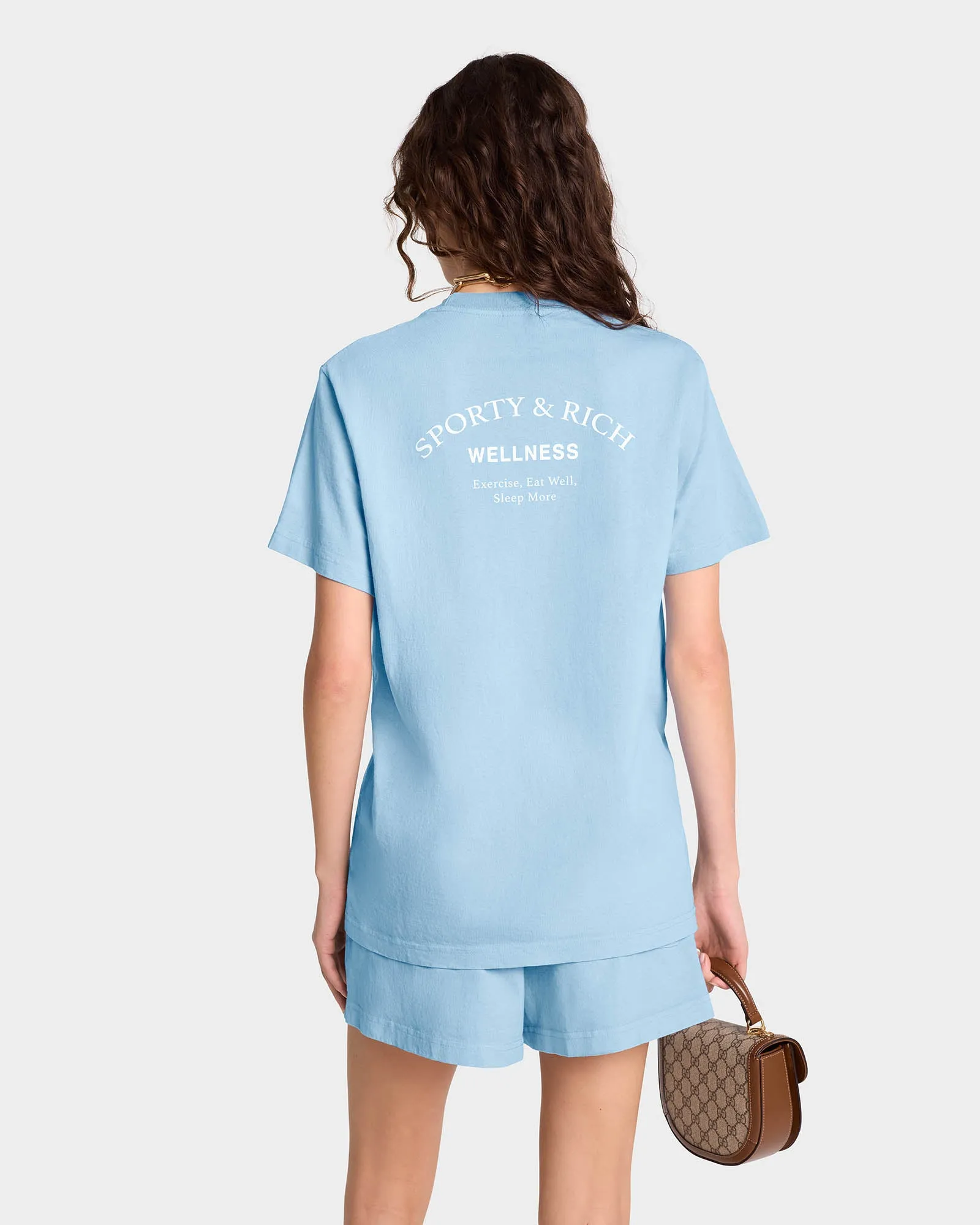 Wellness Studio T-Shirt - Sky Blue/White sold by Sporty and Rich product image thumbnail 5