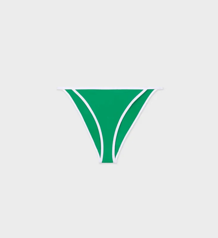 Kate Bikini Bottom - Verde/White sold by Sporty and Rich