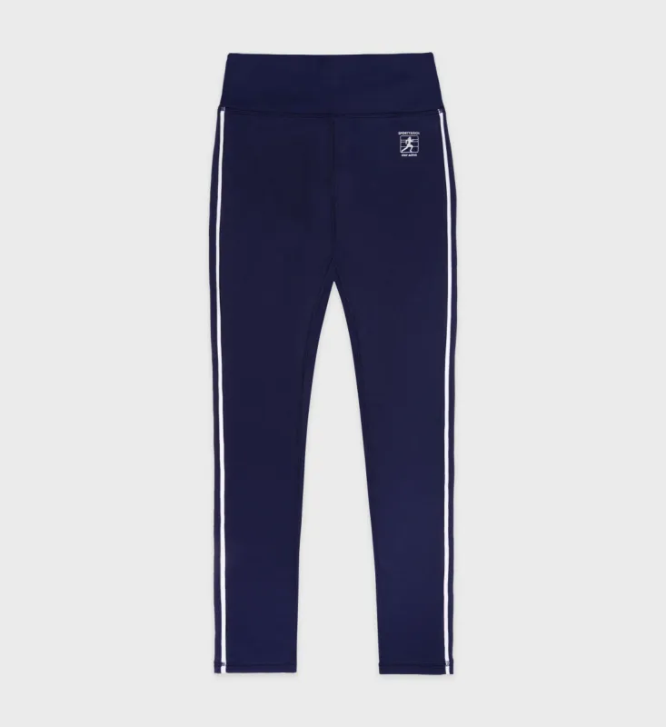 Runner Box Legging - Navy/White sold by Sporty and Rich