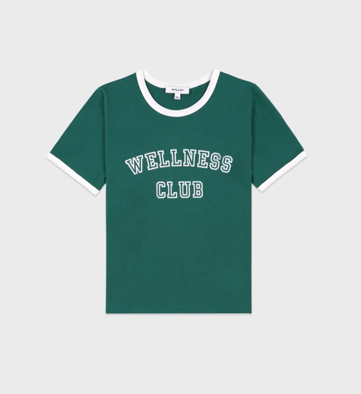 Wellness Club Ringer Tee - Alpine/White sold by Sporty and Rich