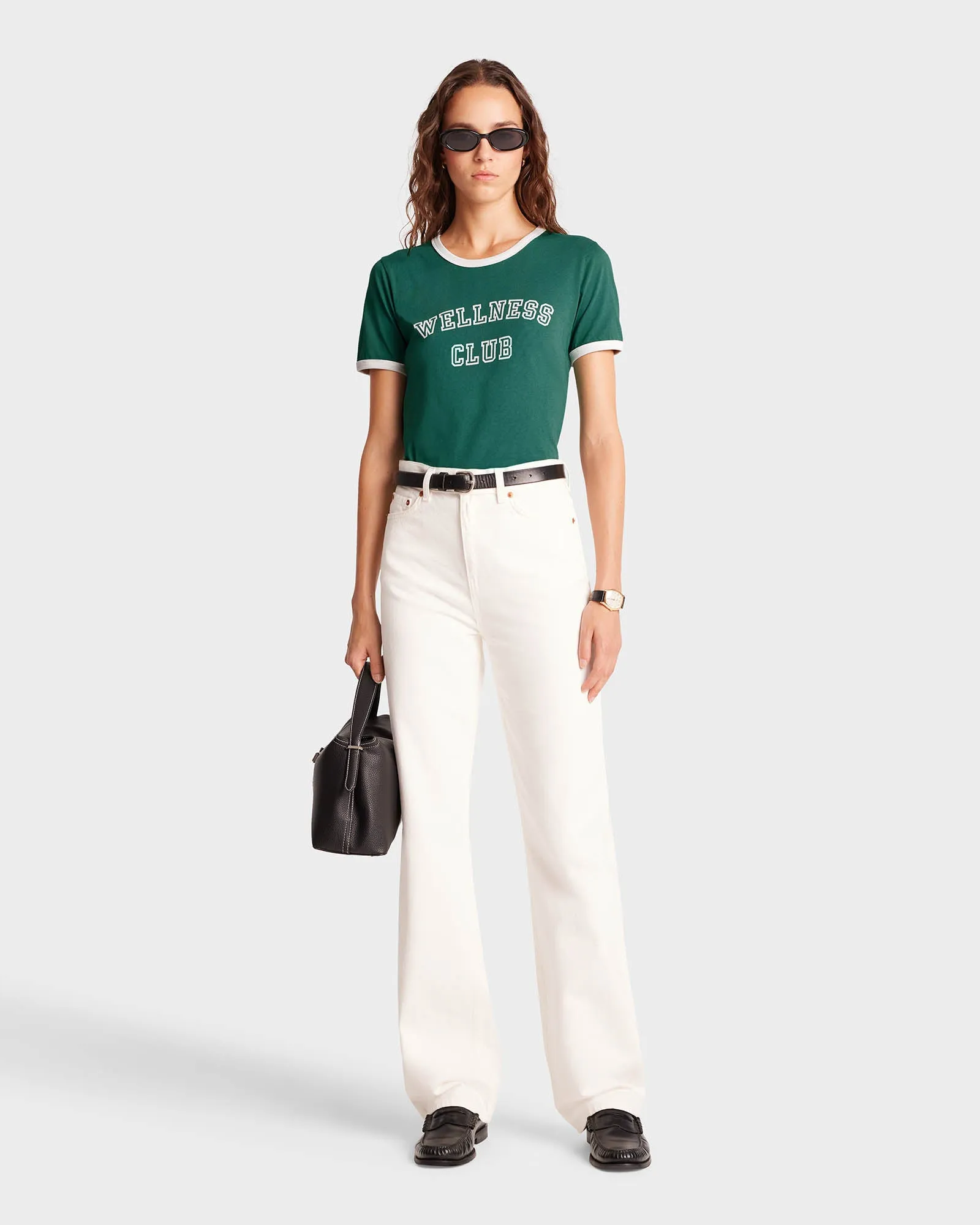 Wellness Club Ringer Tee - Alpine/White sold by Sporty and Rich product image thumbnail 3