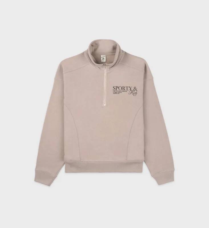 SR Initiative Quarter Zip - Elephant/Black sold by Sporty and Rich