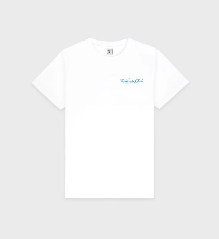 1800 Health T-Shirt - White/Ocean sold by Sporty and Rich