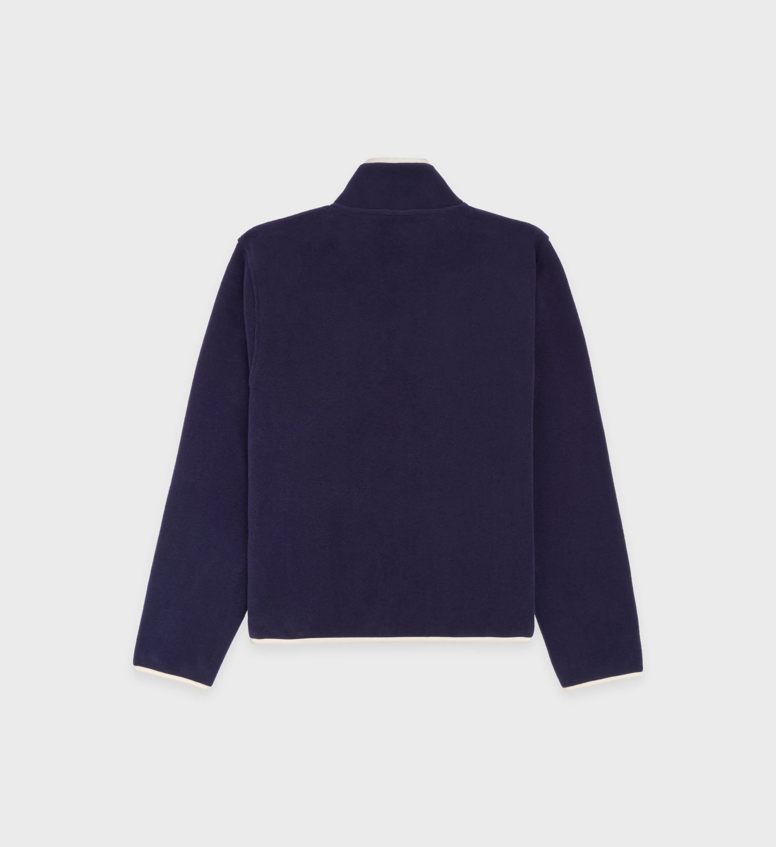 Buttoned Polar Sweatshirt - Navy/Cream sold by Sporty and Rich product image thumbnail 2