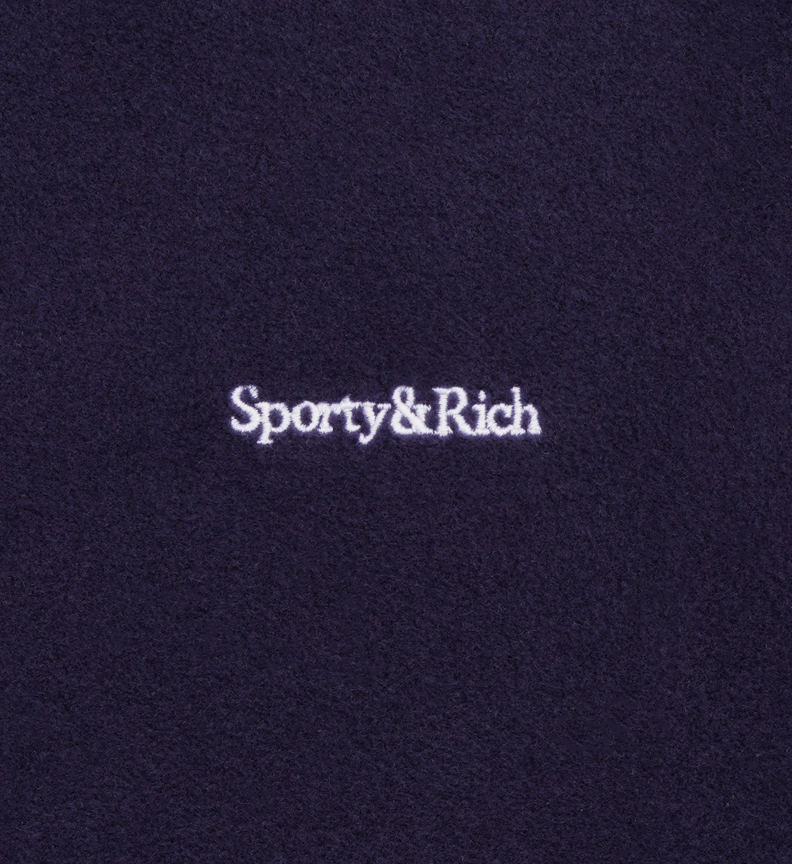 Buttoned Polar Sweatshirt - Navy/Cream sold by Sporty and Rich product image thumbnail 3