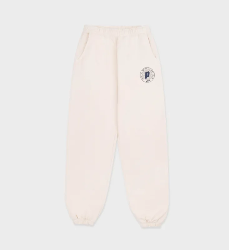 Net Sweatpants - Cream/Navy sold by Sporty and Rich