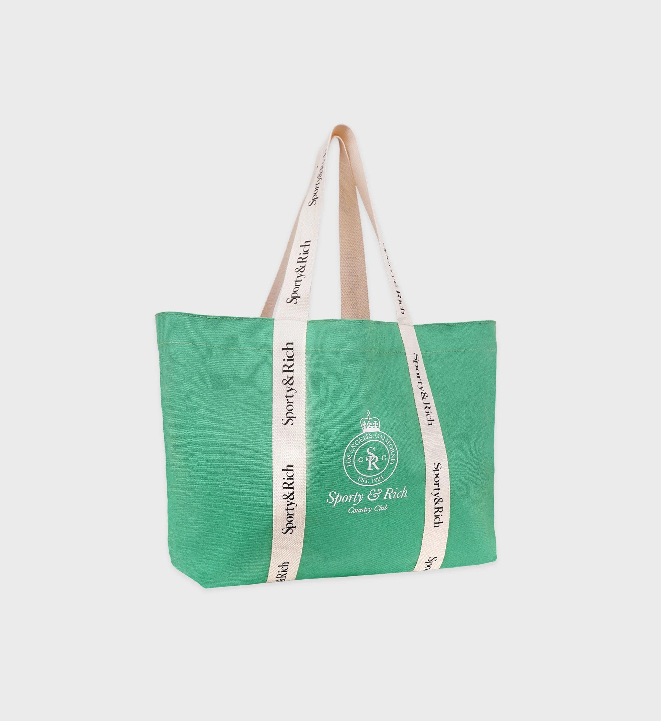 Crown Logo Club Tote Bag - Verde/White sold by Sporty and Rich product image thumbnail 2