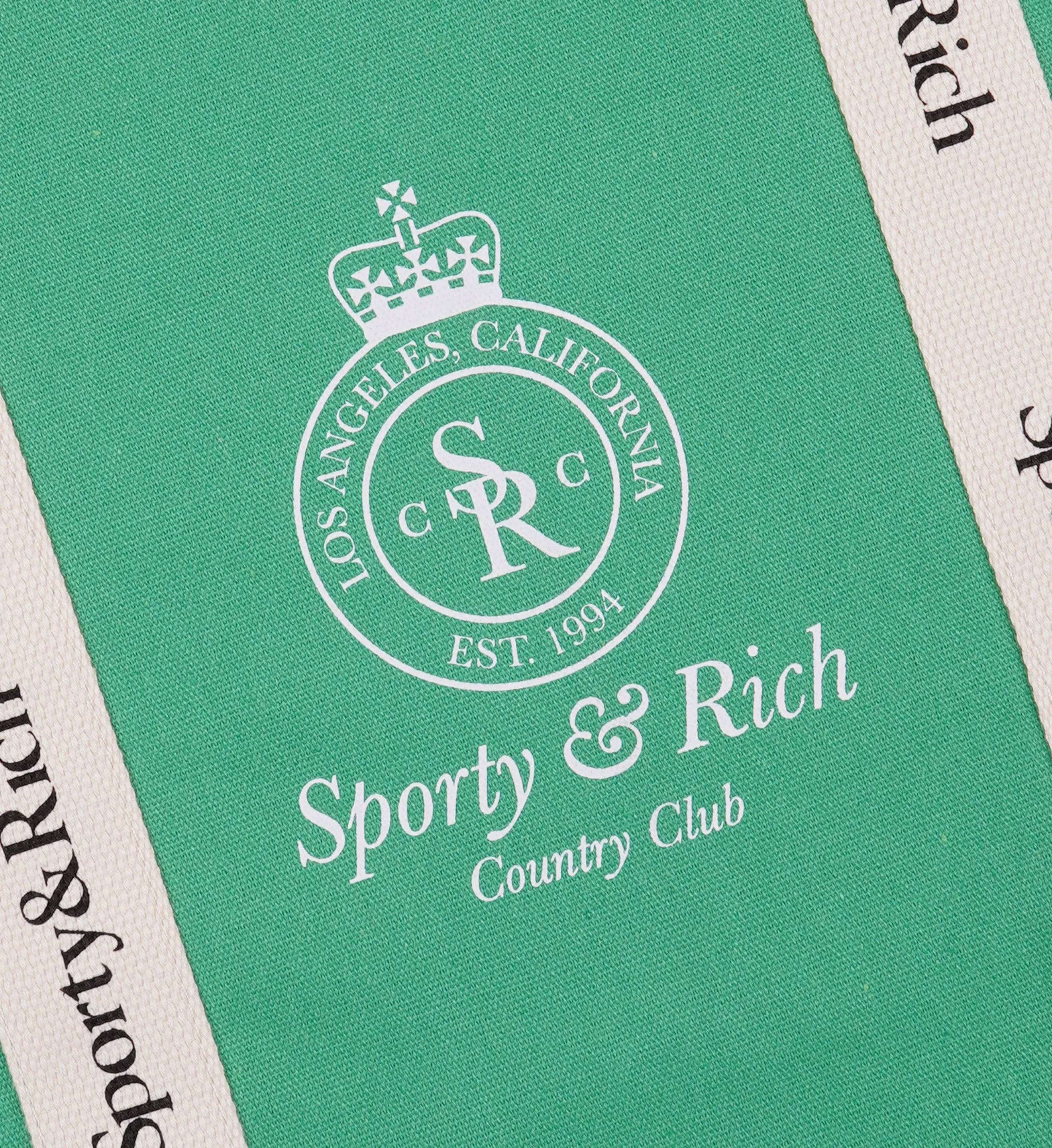 Crown Logo Club Tote Bag - Verde/White sold by Sporty and Rich product image thumbnail 5