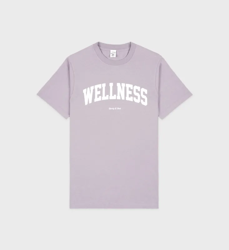 Wellness Ivy T-Shirt - Faded Lilac/White sold by Sporty and Rich