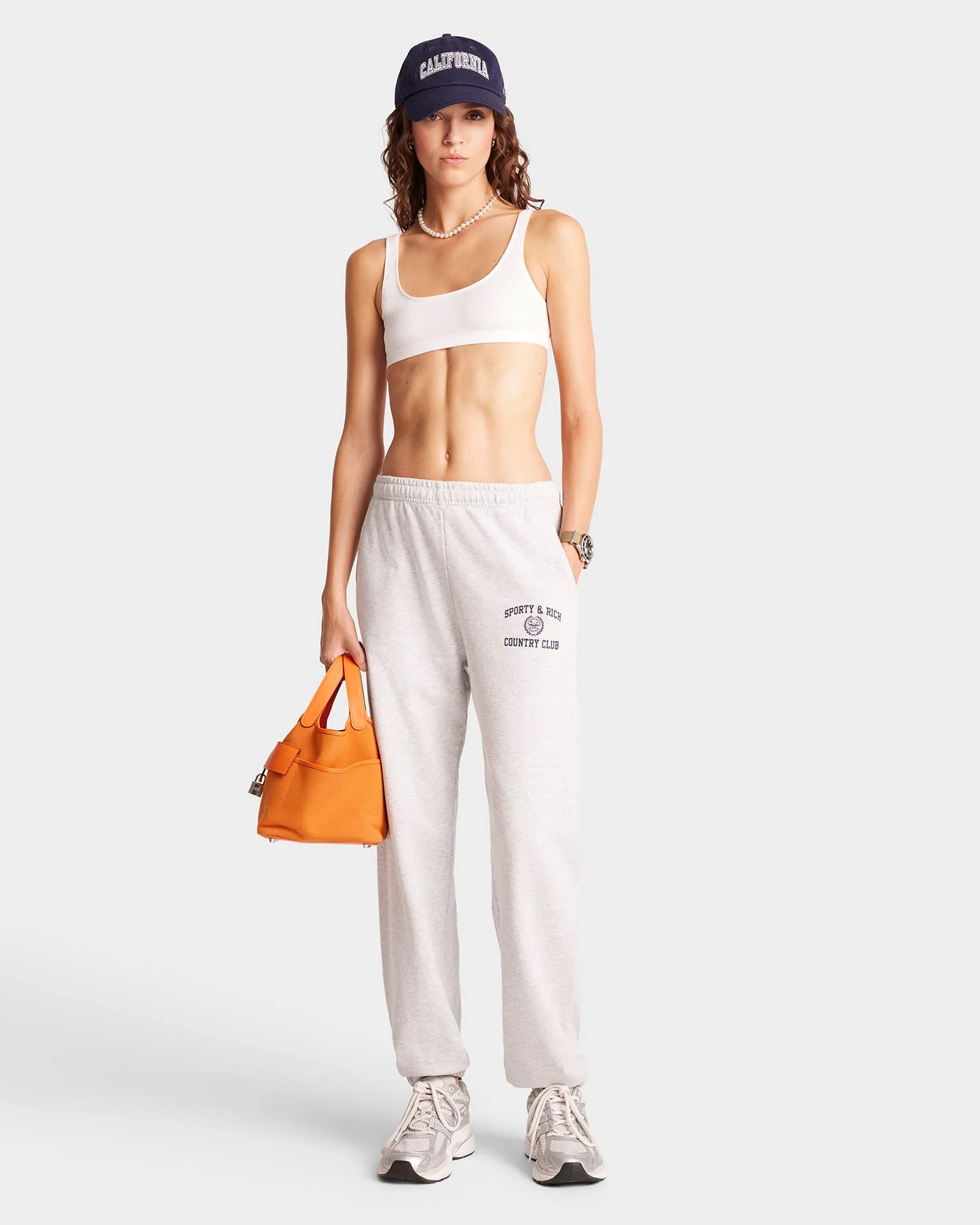 Varsity Crest Sweatpant - Heather Gray/Navy sold by Sporty and Rich product image thumbnail 3