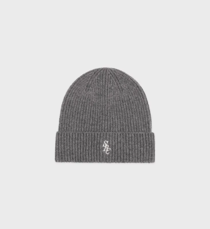 SRC Cashmere Beanie - Dark Gray sold by Sporty and Rich