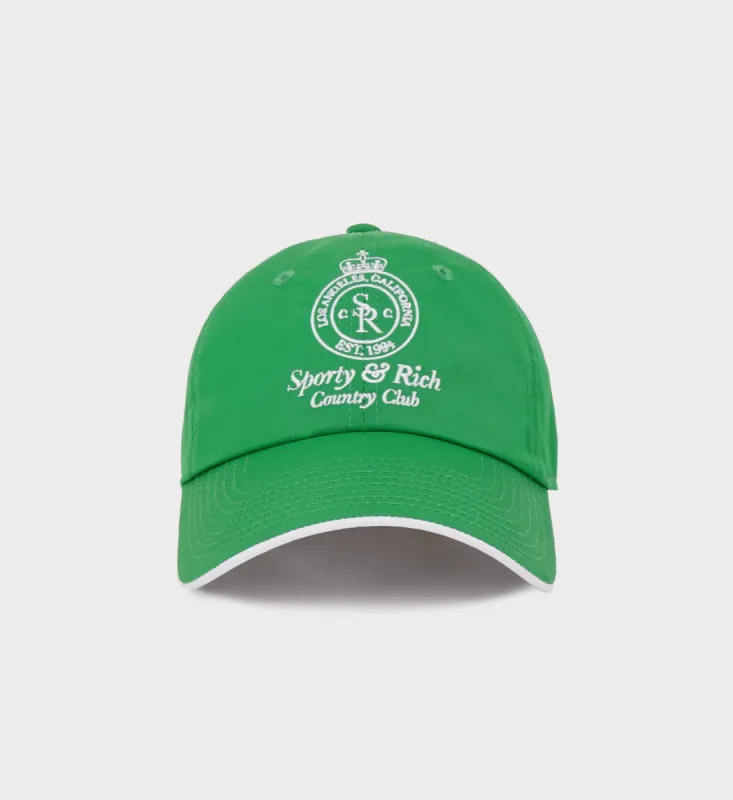 Crown Logo Nylon Hat - Verde/White sold by Sporty and Rich