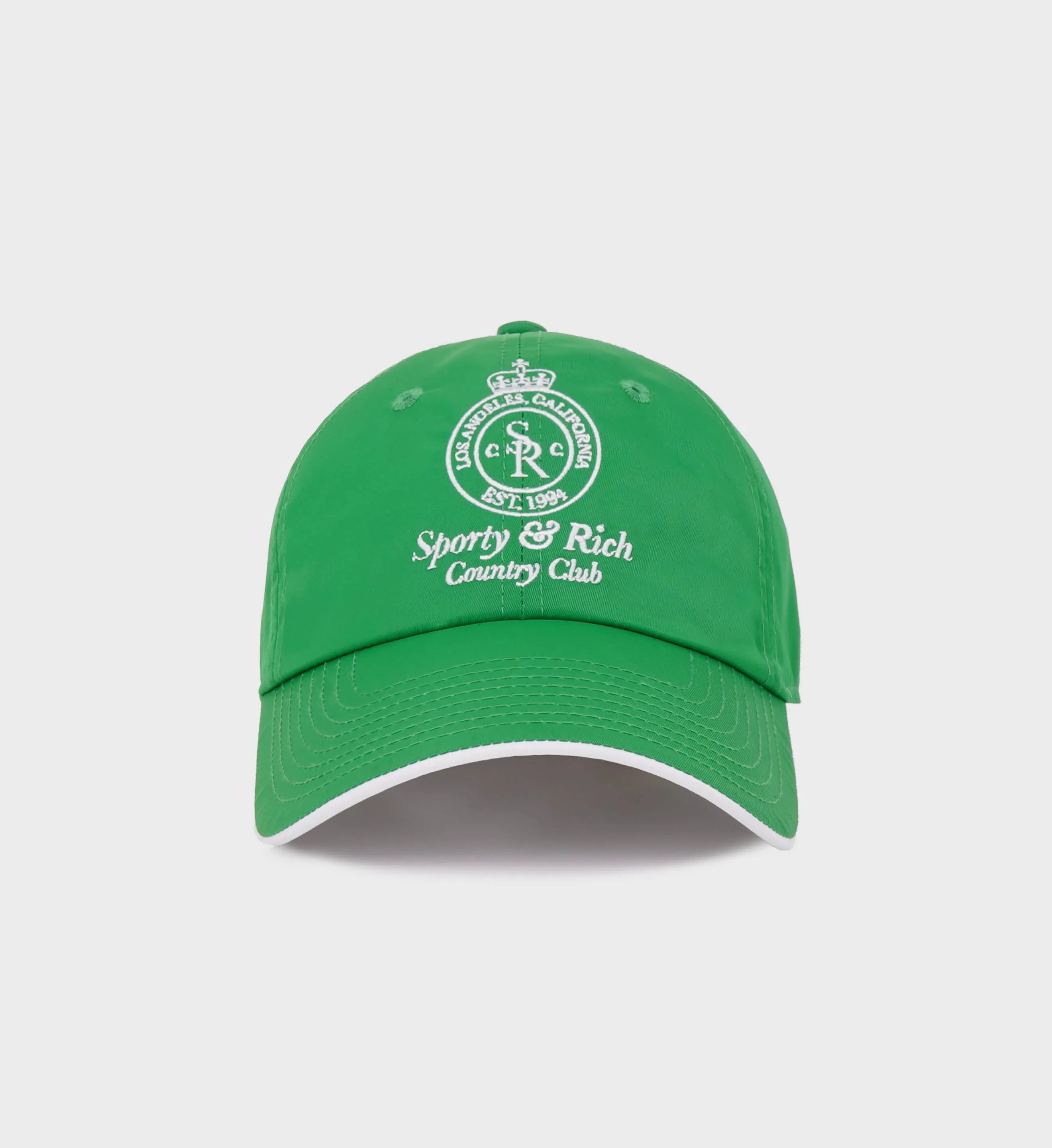 Crown Logo Nylon Hat - Verde/White sold by Sporty and Rich