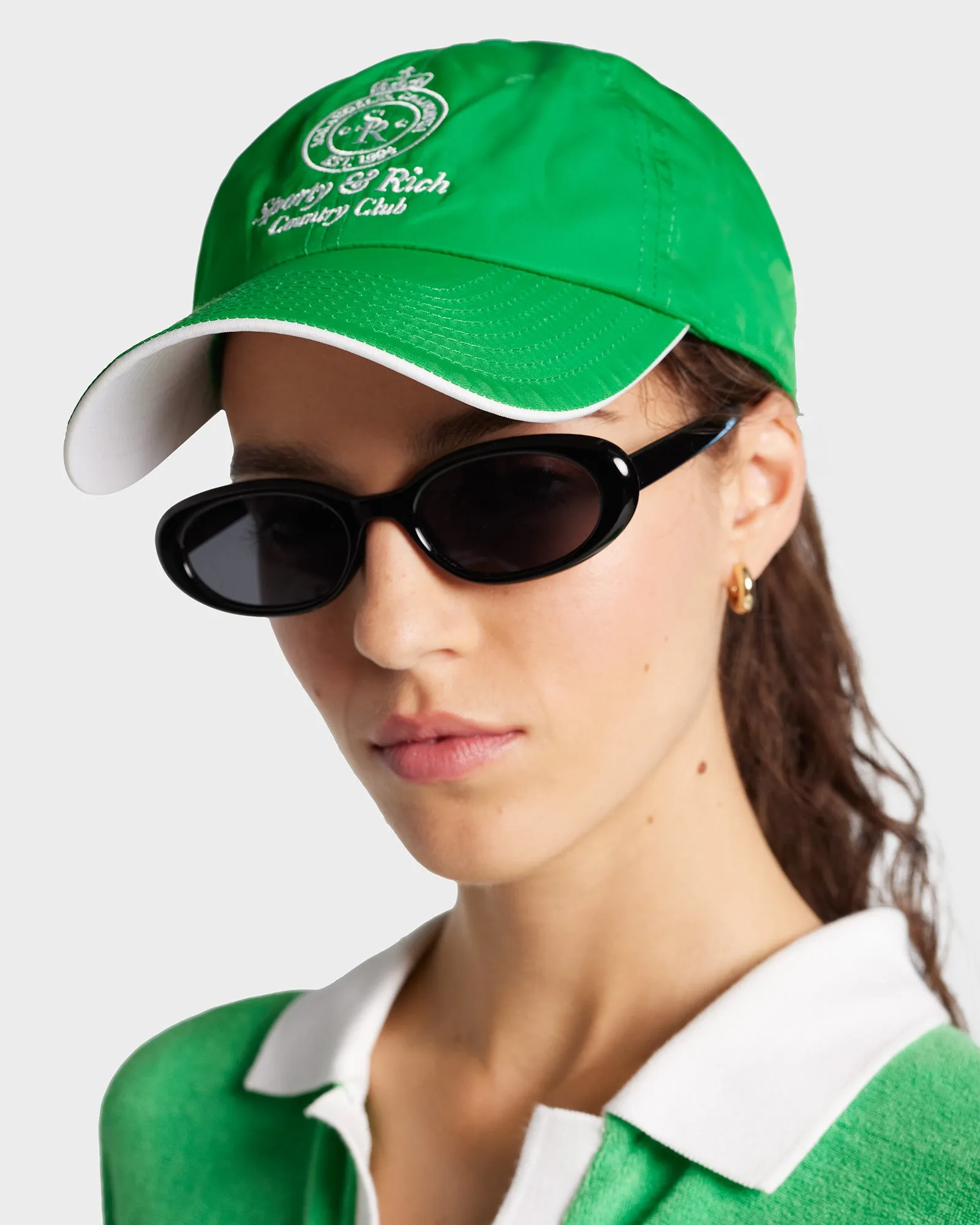 Crown Logo Nylon Hat - Verde/White sold by Sporty and Rich product image thumbnail 3