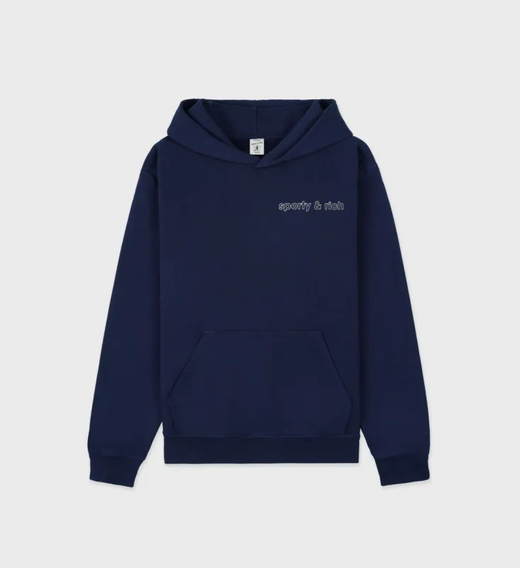 Stay Active Hoodie - Navy/Cream sold by Sporty and Rich