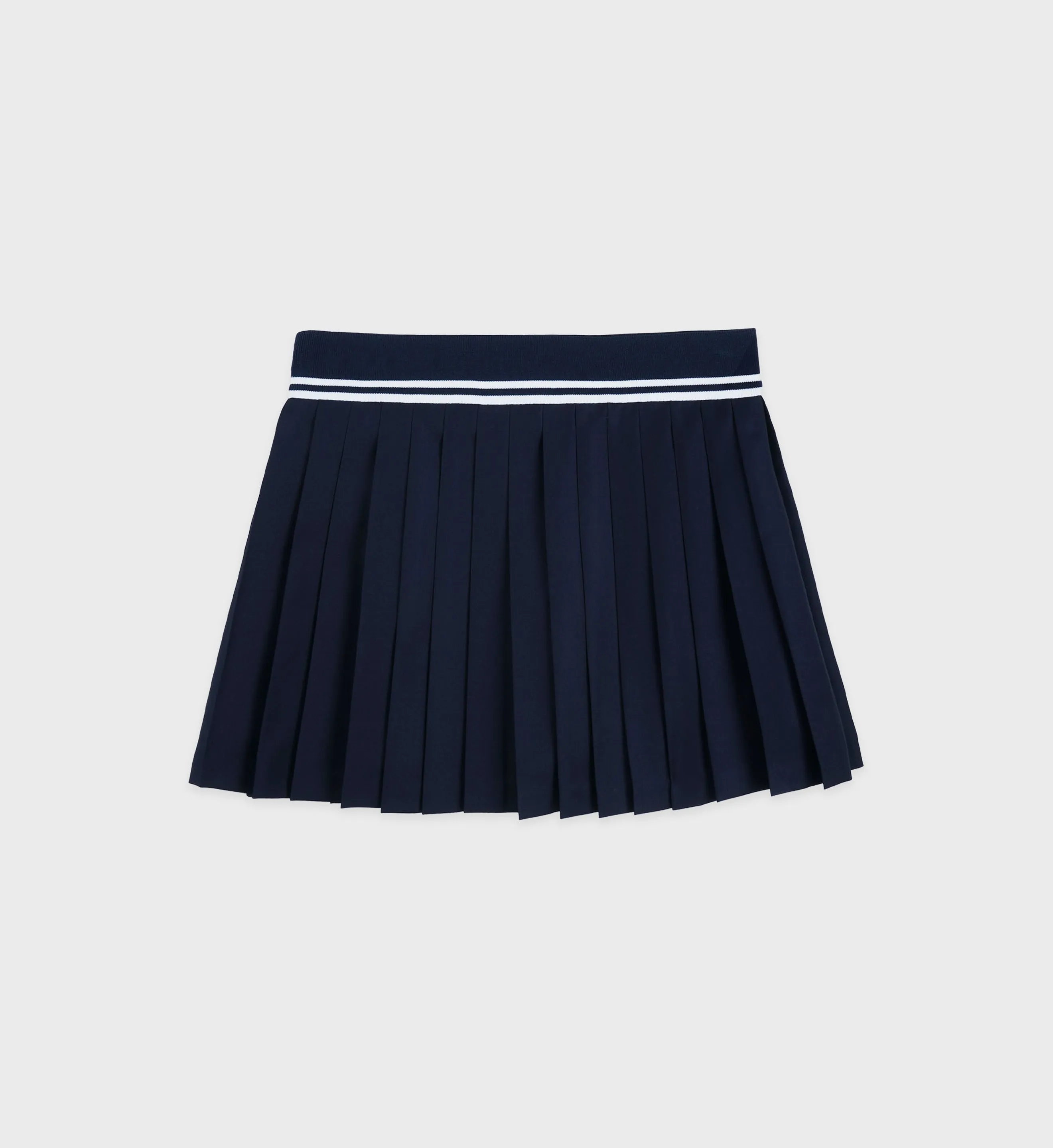 Abigail Wool Pleated Skirt - Navy/Off White sold by Sporty and Rich product image thumbnail 2
