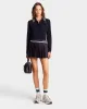 Abigail Wool Pleated Skirt - Navy/Off White sold by Sporty and Rich