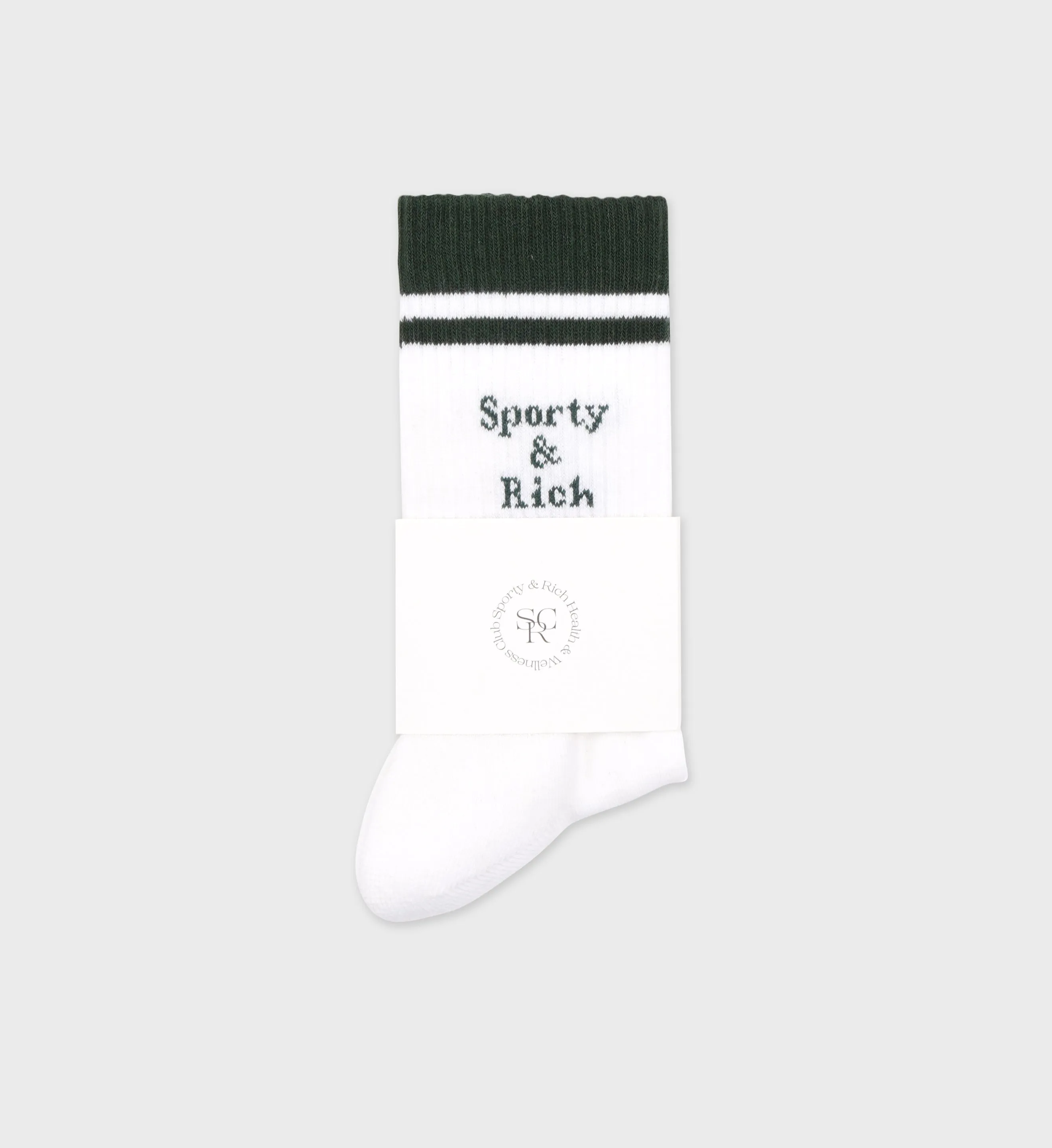 Intarsia Socks - White/Forest sold by Sporty and Rich product image thumbnail 2