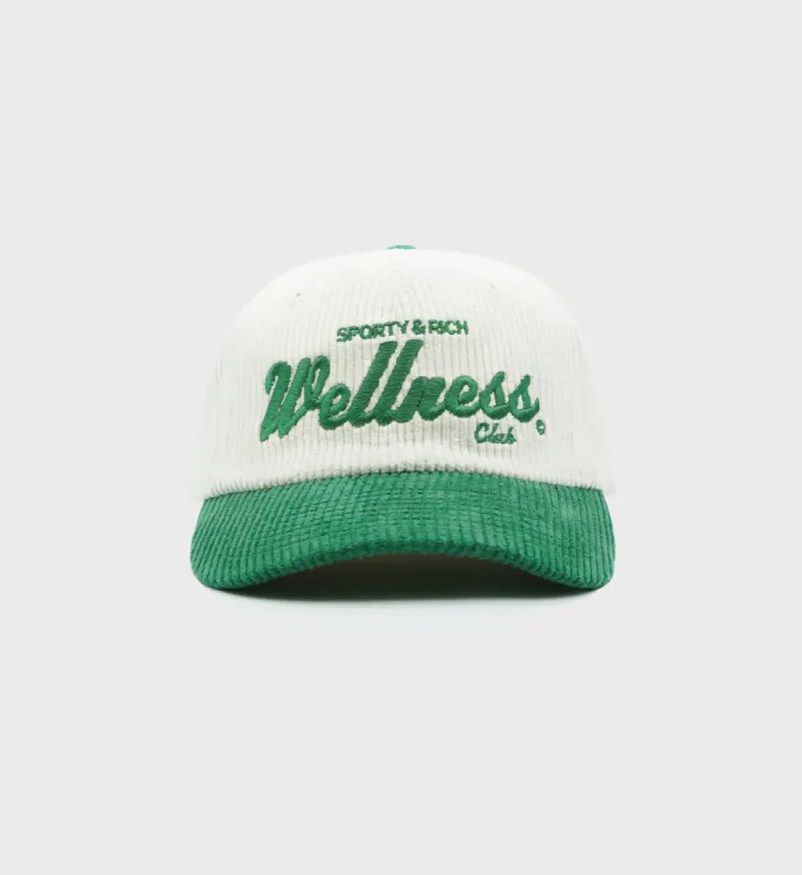 Wellness Club Corduroy Hat - Green sold by Sporty and Rich