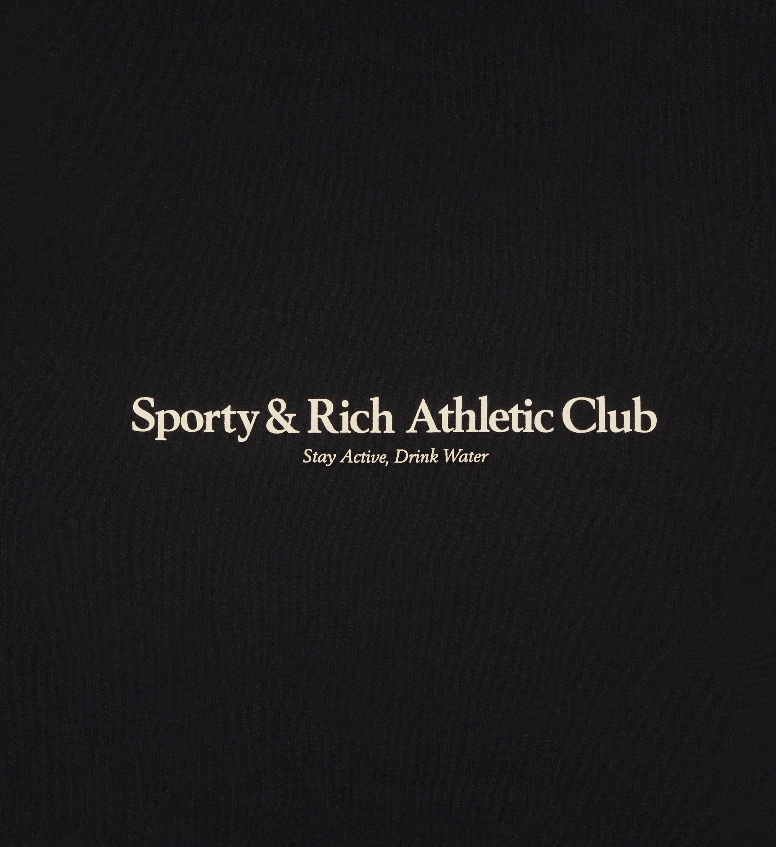 Athletic Club Cropped Crewneck - Black/Cream sold by Sporty and Rich product image thumbnail 3