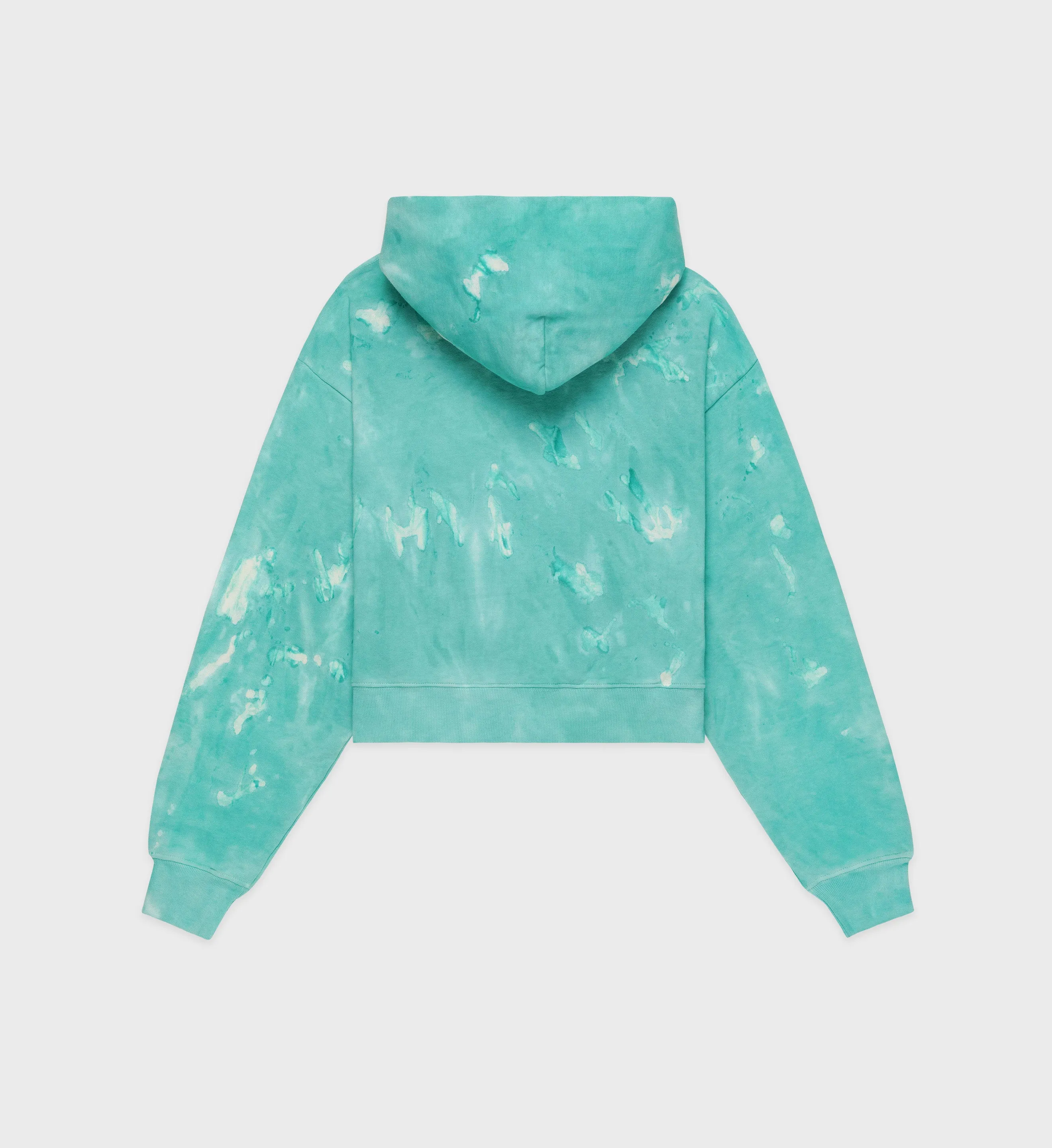 Serif Logo Embroidered Cropped Hoodie - Tahiti Tie & Dye sold by Sporty and Rich product image thumbnail 2