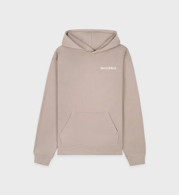 Health Is Wealth Hoodie - Elephant/White sold by Sporty and Rich