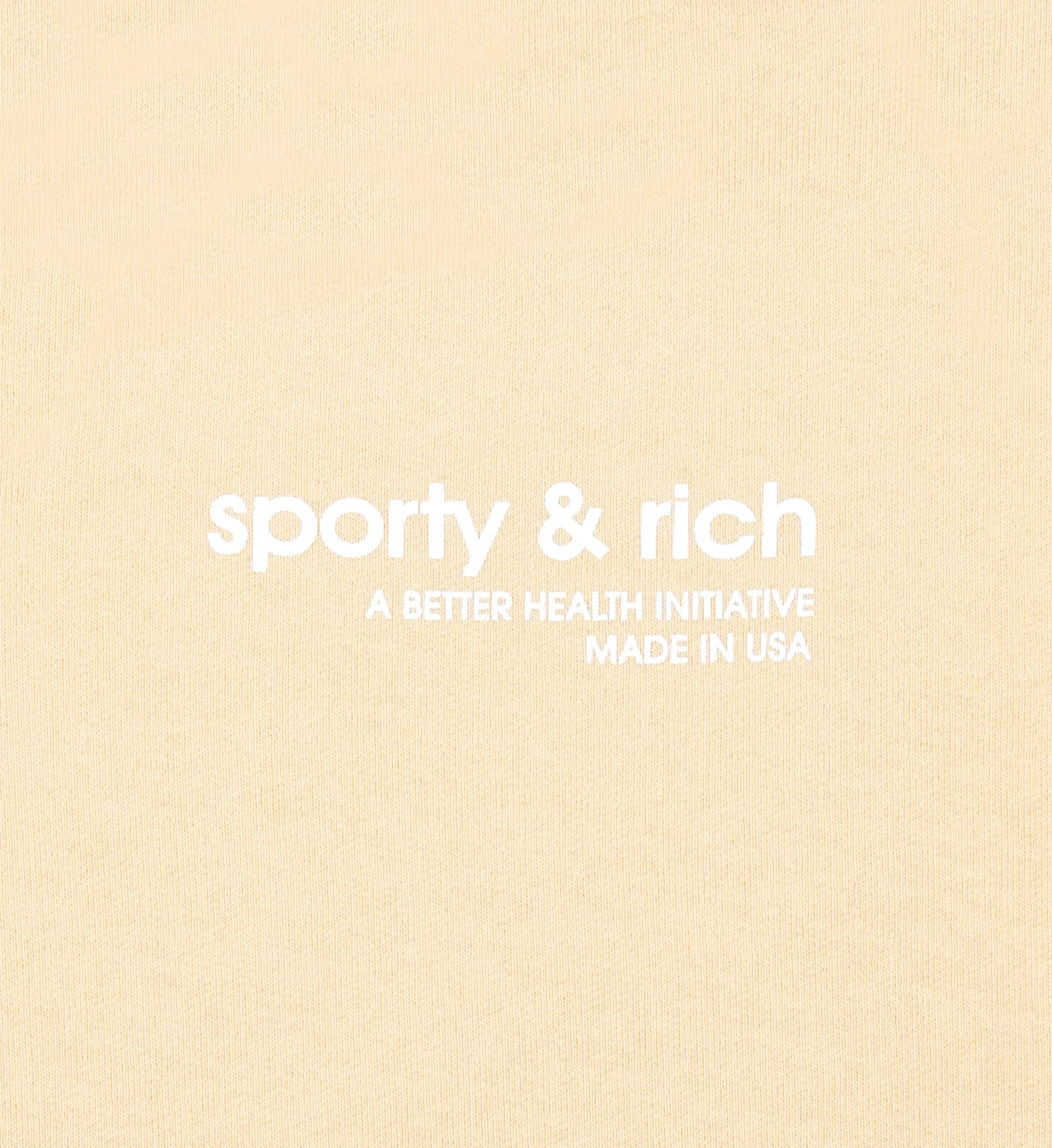 USA Health Club V-Neck Sweater - Almond/White sold by Sporty and Rich product image thumbnail 3