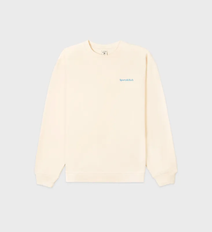 New Health Crewneck - Cream made by Sporty and Rich