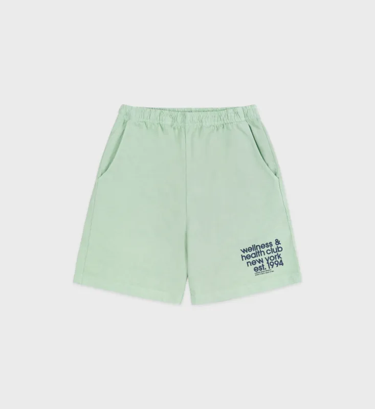 USA Health Club Gym Short - Thyme/Navy sold by Sporty and Rich