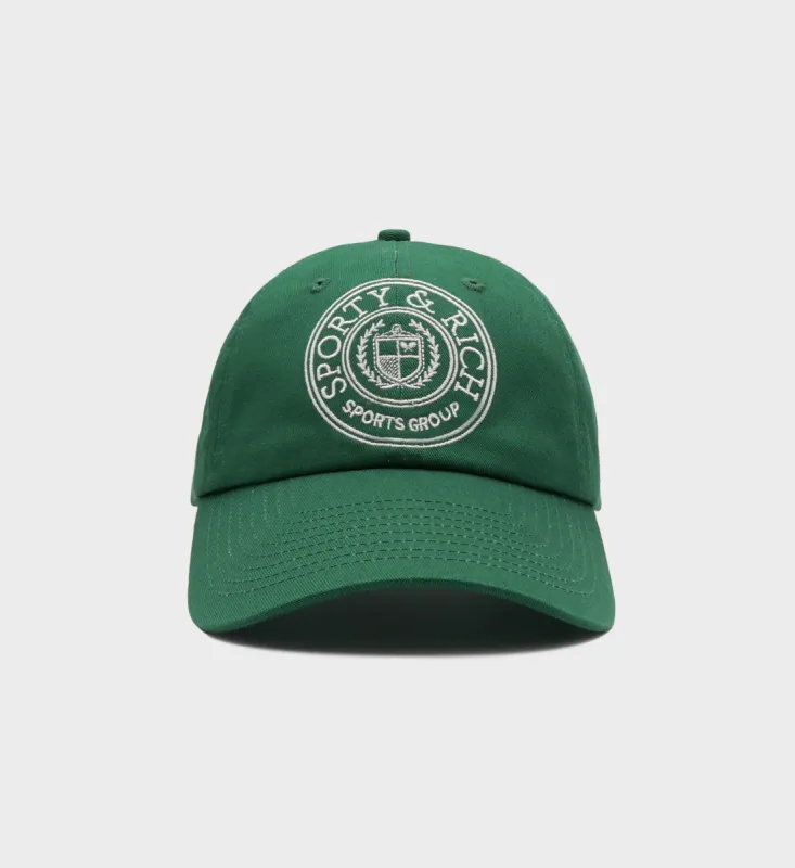 Connecticut Crest Hat - Forest/White sold by Sporty and Rich