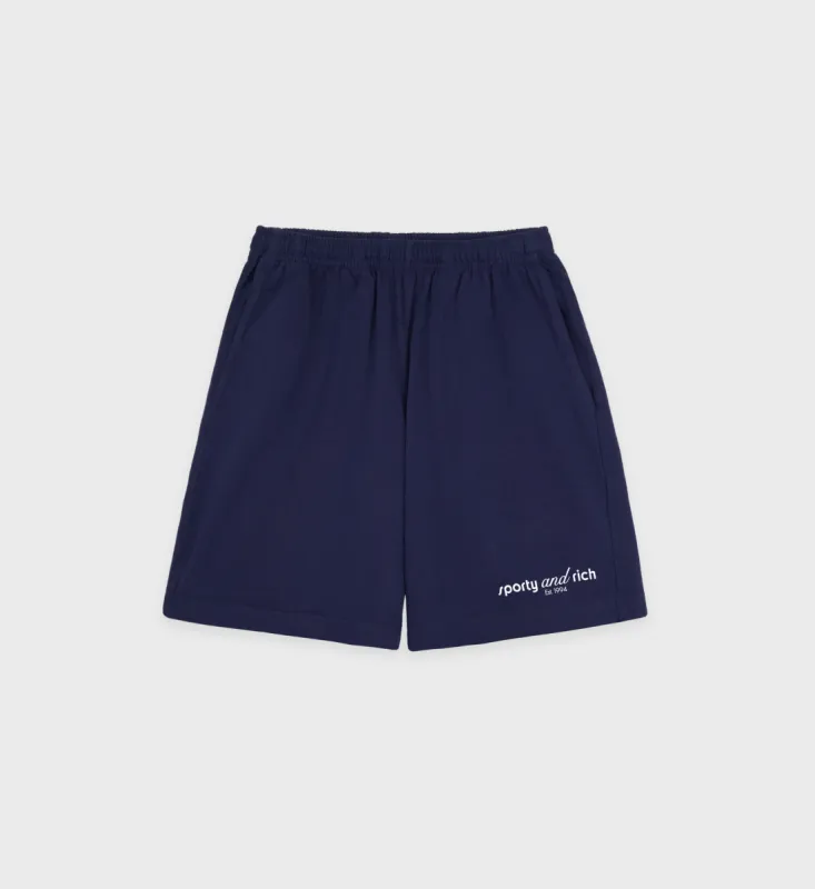 Tank Gym Short - Navy/White sold by Sporty and Rich