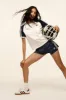 Adidas Two Tone Ringer Tee - White/Navy sold by Sporty and Rich