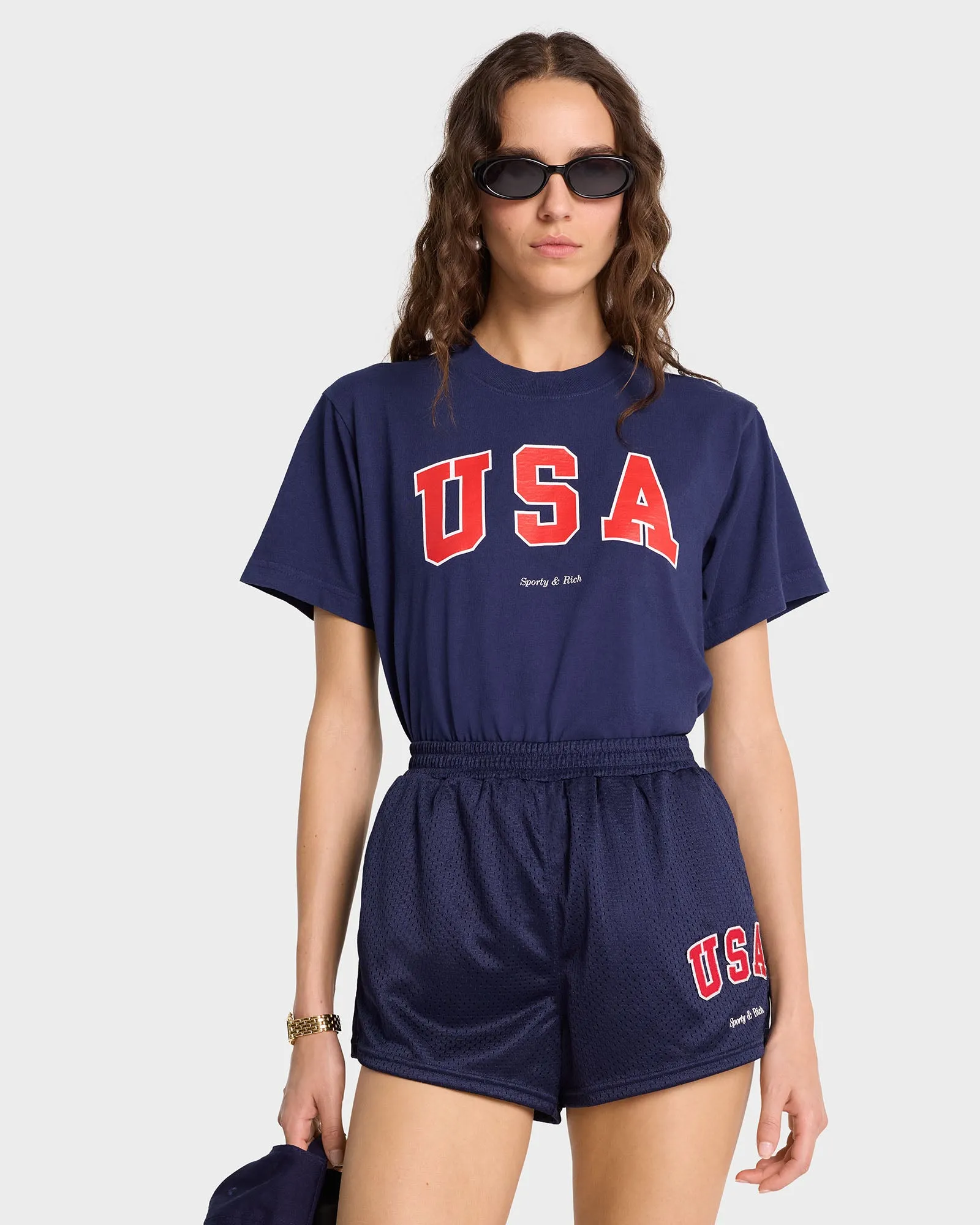 USA T-Shirt - Navy/Sports Red/White sold by Sporty and Rich product image thumbnail 4