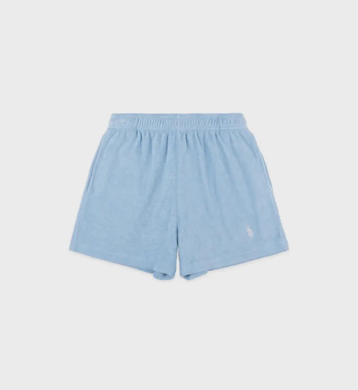 SRC Terry Short - Sky Blue/White sold by Sporty and Rich